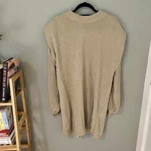 ASOS Oversized Knit Sweater Dress With Shoulder Pads